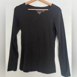 H&M LOGG Organic Cotton Long Sleeve Black Top Size M